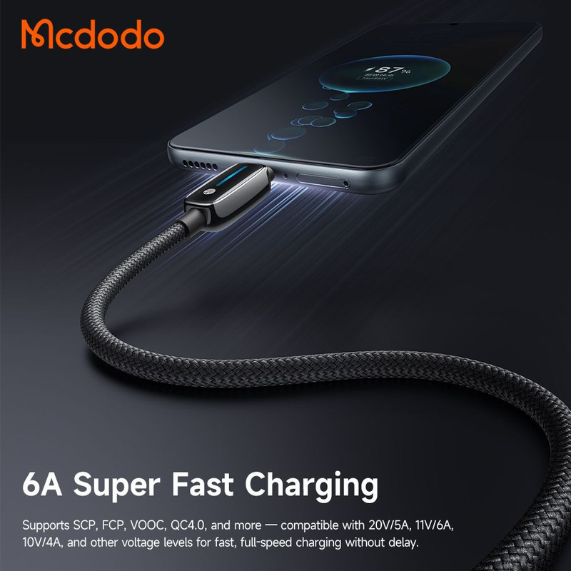 کابل تبدیل USB به USB-C مک دودو مدل CA-002 طول 1.2 متر