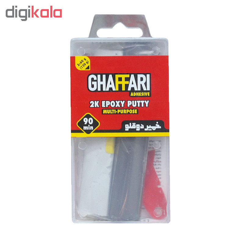 چسب خمیری دوقلو غفاری مدل 2EP وزن 120 گرمی