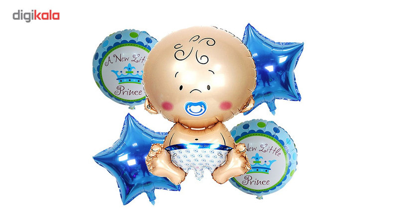 بادکنک فویلی مدل Little Princess پسرانه - 5 عددی