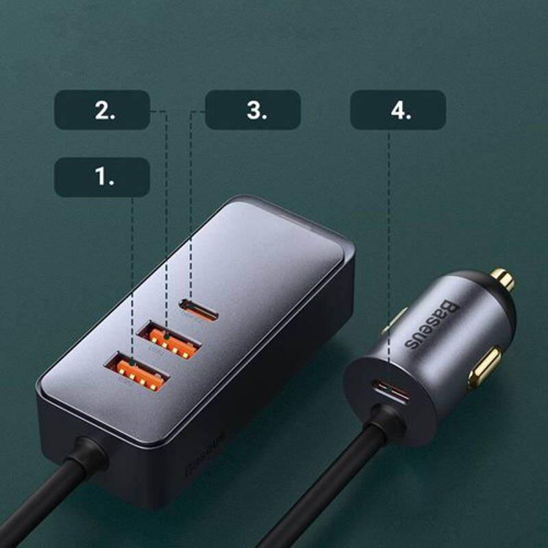 شارژر فندکی باسئوس مدل CCBT-A0G