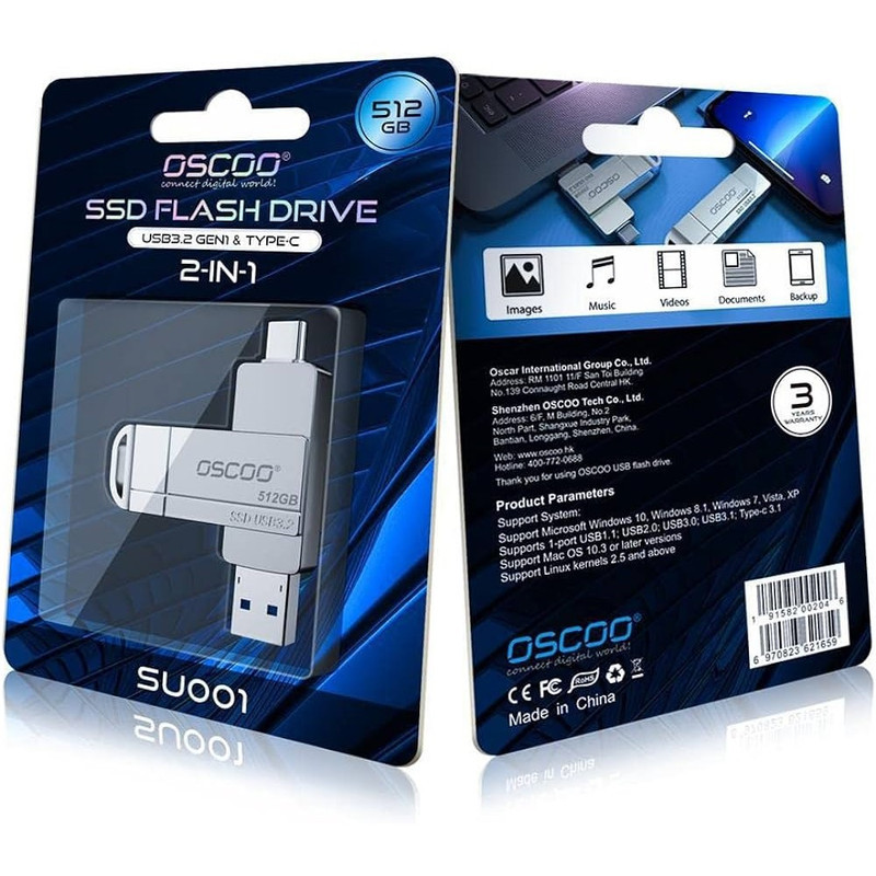 فلش مموری اوسکو مدل SU-001 ظرفیت 256 گیگابایت