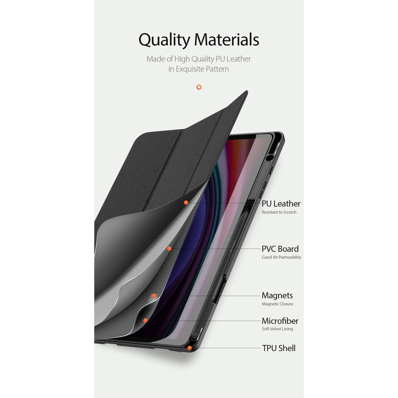 کیف کلاسوری بادیگارد مدل Domo مناسب برای تبلت سامسونگ Galaxy Tab S10 Plus