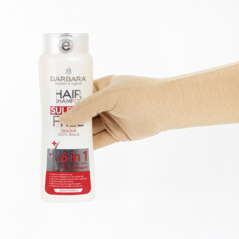شامپو مو بدون سولفات باربارا مدل Ultra Soft و Pro Protection حجم 400 میلی لیتر مجموعه 2 عددی