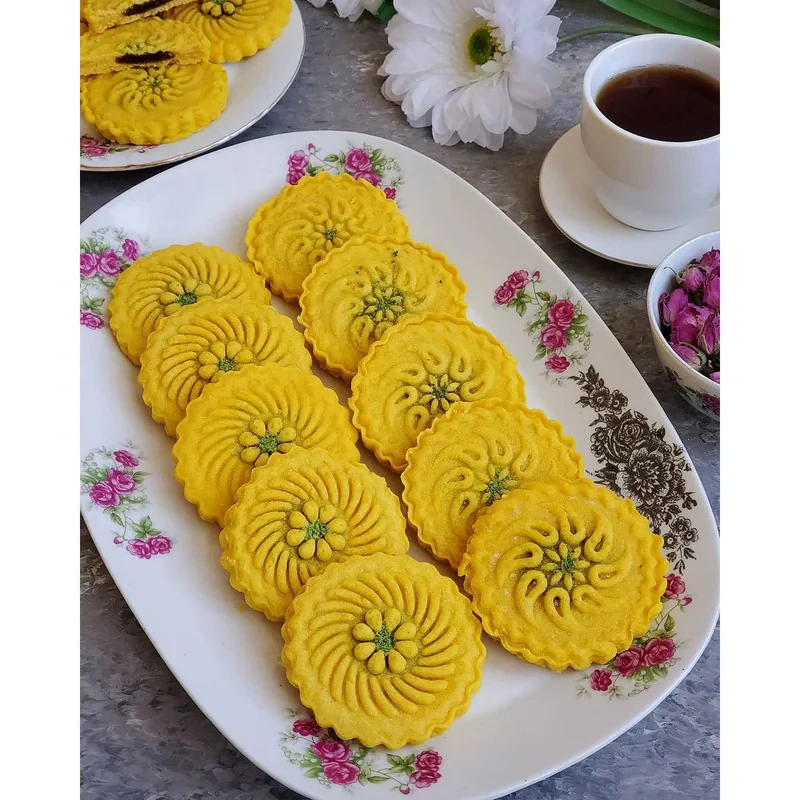 قالب شیرینی مدل کلمپه طرح دور دوخت مجموعه 2 عددی