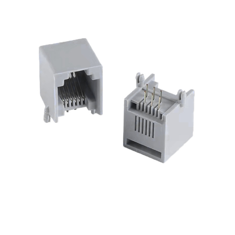 کانکتور مادگی تلفن مدل 6P6C-RJ12-Right.Angle بسته 10 عددی