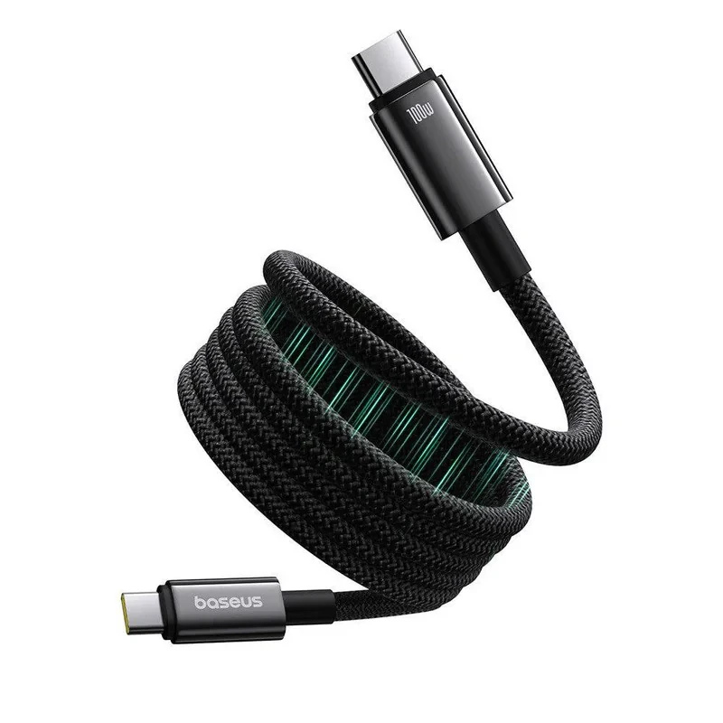 کابل USB-C بیسوس مدل Tungsten Gold Magnetic 100W طول 1 متر