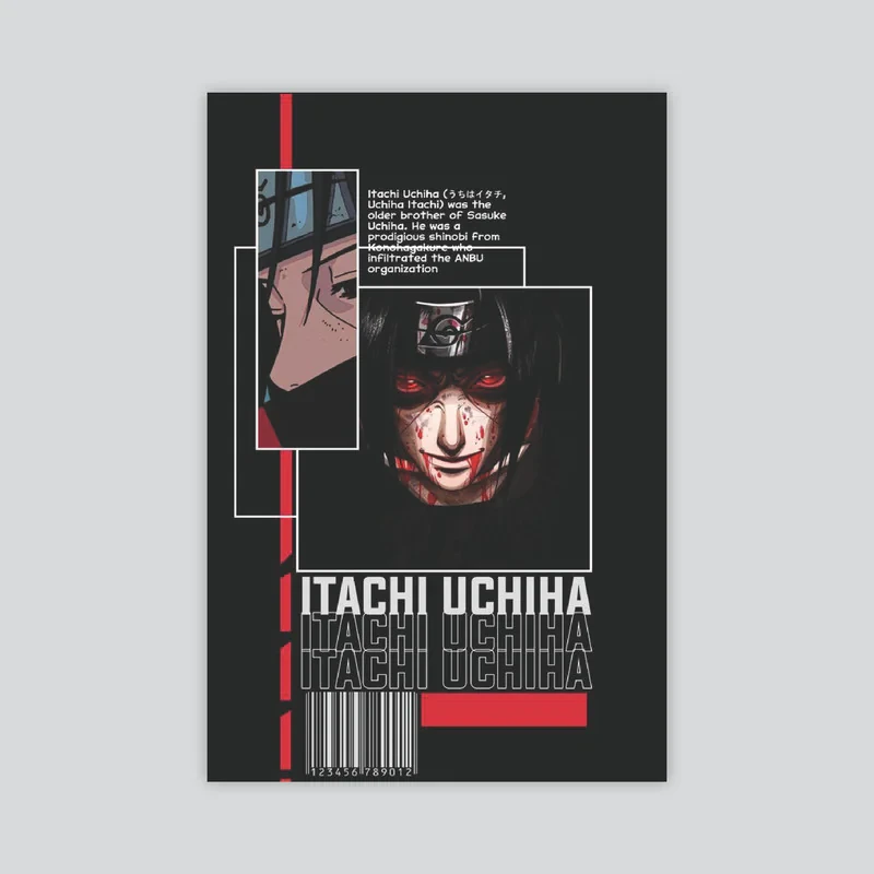 تابلو شاسی طرح انیمه مدل itachi 1