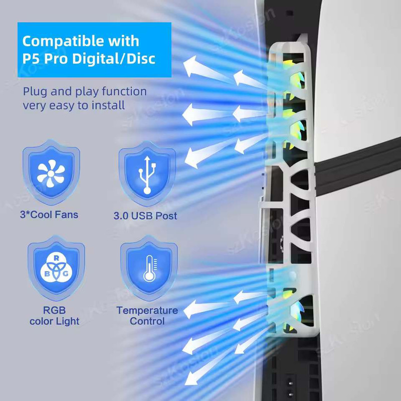 فن خنک کننده کنسول پلی استیشن5 پرو دابی مدل Fan88