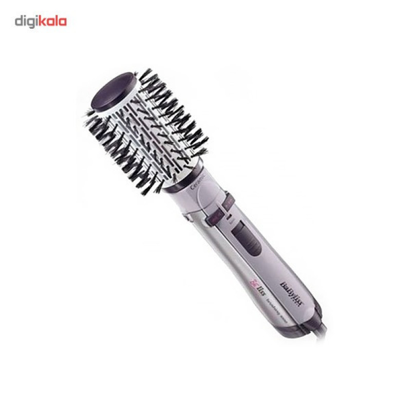 سشوار برس‌دار چرخشی 1000 وات بابیلیس مدل 2735E، موتور DC، دارای سری چرخشی با ویژگی صاف‌کنندگی، فرکنندگی، با قابلیت باد سرد، فناوری تولید یون