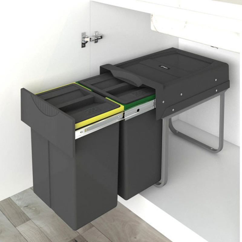 سطل زباله کابینتی پلاتین مدل 3653 گنجایش 40 لیتر