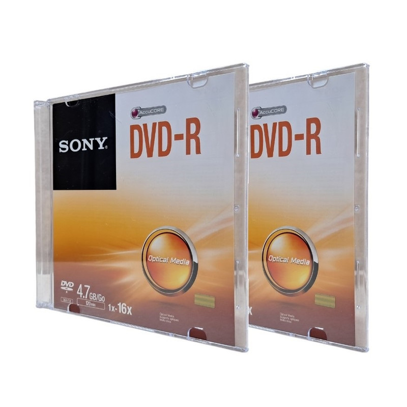 دی وی دی خام قاب باریک سونی مدل DVD-R بسته 2 عددی