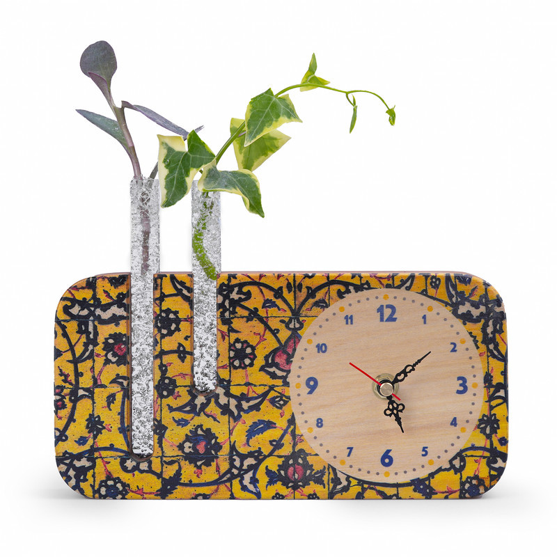 ساعت رومیزی راکورد مدل P-124B طرح زرین