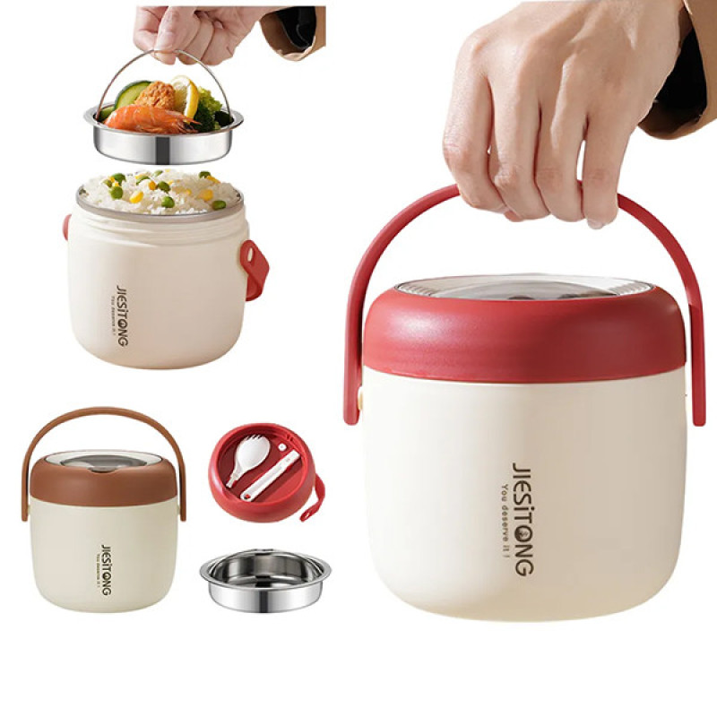 فلاسک غذا مدل دوجداره کد LUNCH-BOX گنجایش 1 لیتر
