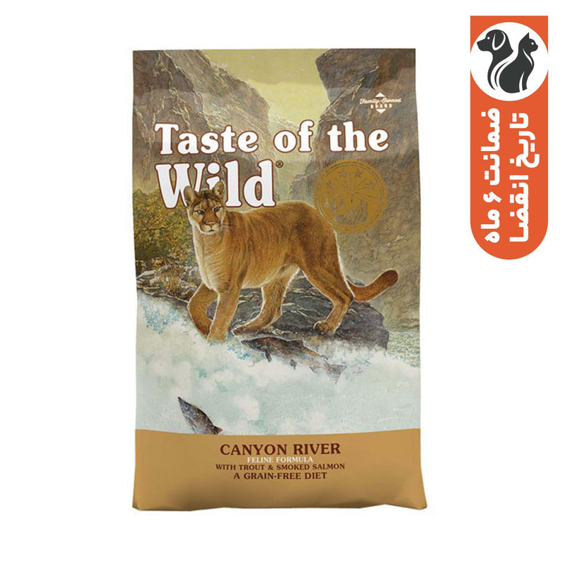 غذای خشک گربه تیست آف ویلد مدل Canyon River Feline Recipe طعم قزل آلا و سالمون وزن 2 کیلوگرم