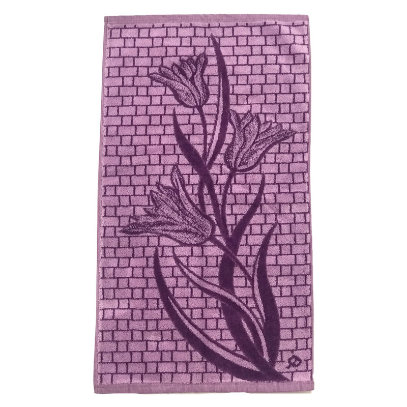 حوله دستی هنر طرح لاله  سایز 75x40 سانتی متر