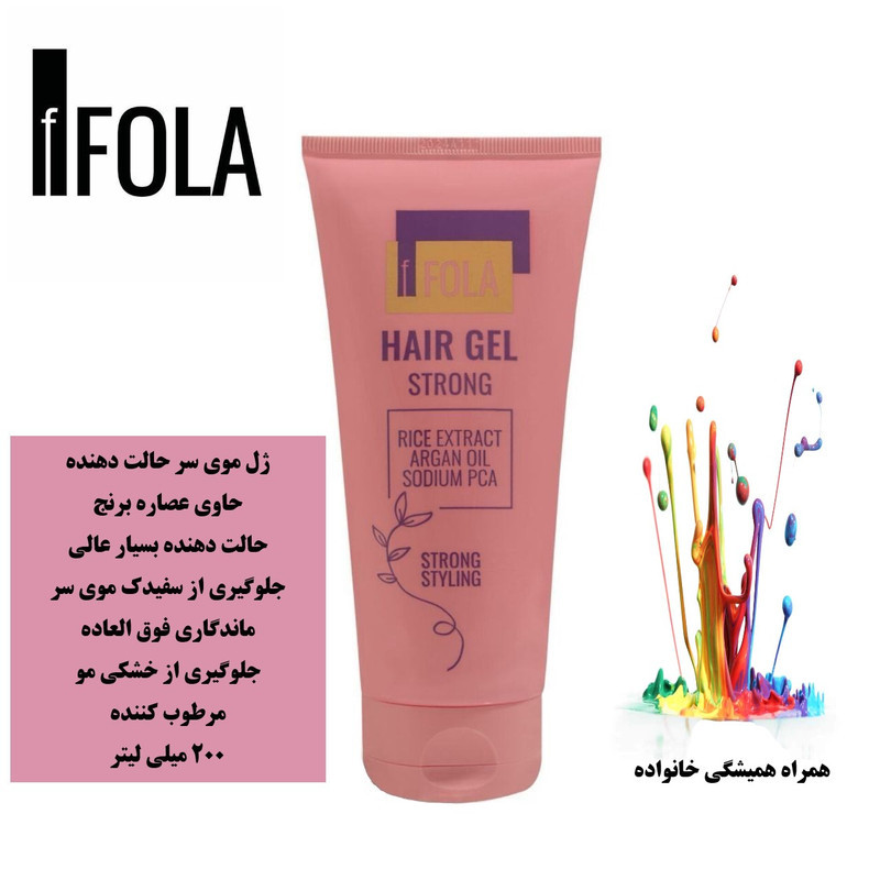 ژل حالت‌دهنده مو اِف فُلا مدل عصاره برنج حجم 200 میلی لیتر