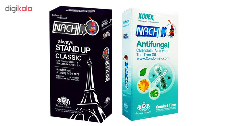 کاندوم کدکس مدل Stand Up Classic بسته 12 عددی به همراه کاندوم کدکس مدل Antifungal بسته 12 عددی