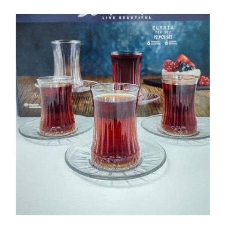 ست فنجان و نعلبکی 12 پارچه پاشاباغچه مدل Elysia الیسا کد 950054