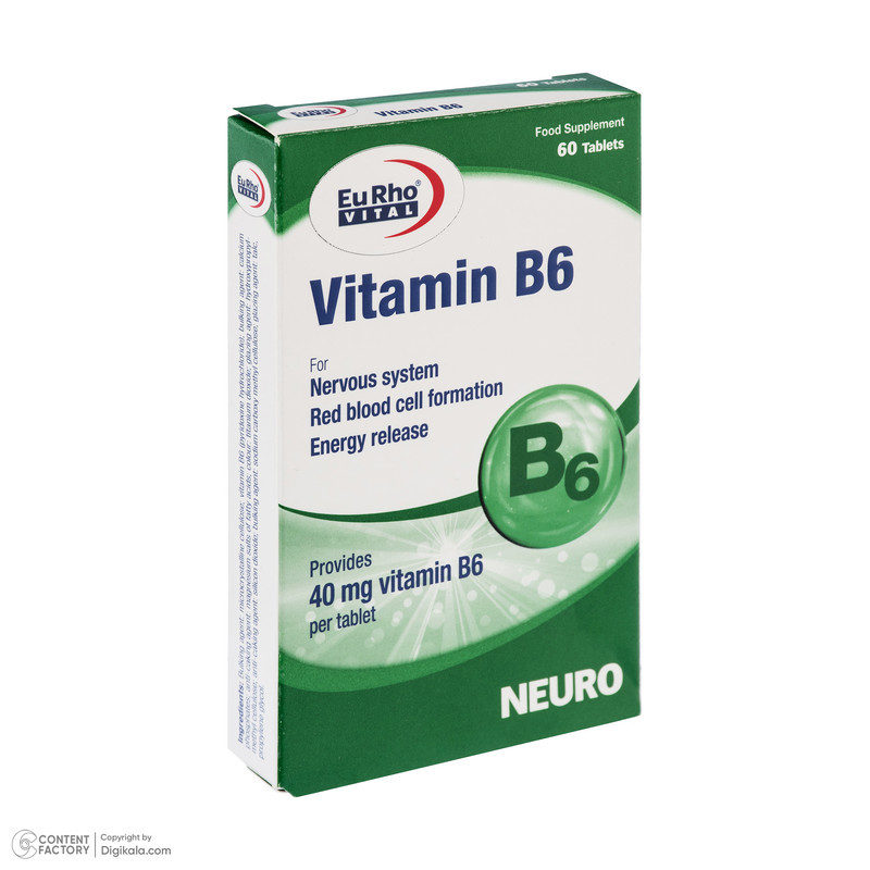 قرص ویتامین B12 یوروویتال بسته 60 عددی به همراه قرص ویتامین ب 6 یوروویتال بسته 60 عددی