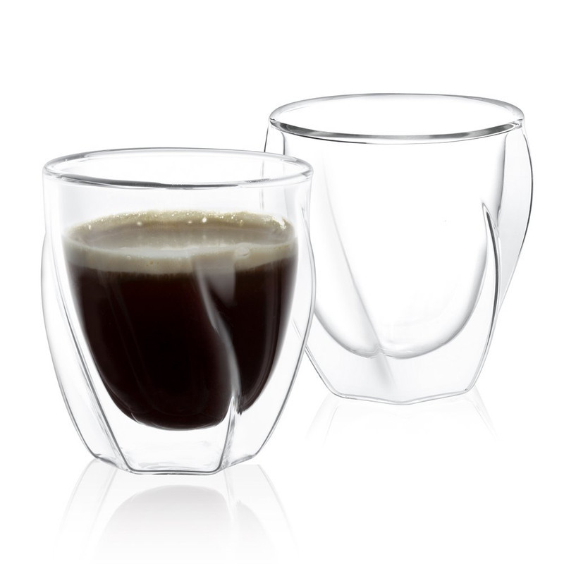 لیوان مدل دوجداره طرح پیچدار بسته 2 عددی