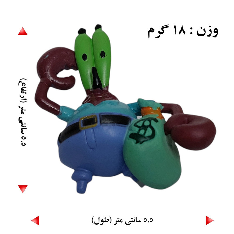 فیگور مدل باب اسفنجی کد 8-2BAB مجموعه 8 عددی