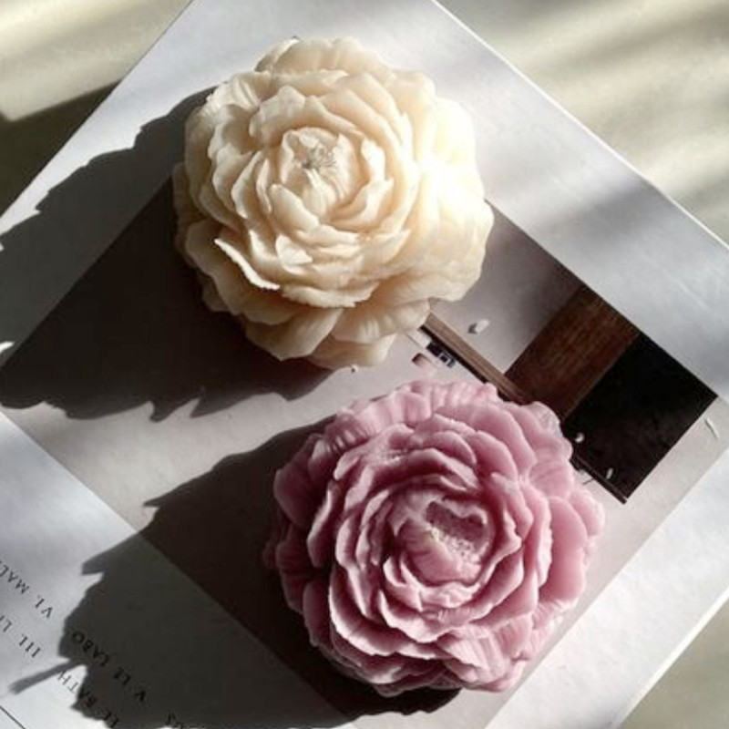 شمع مدل گل آلاله مجموعه 10 عددی