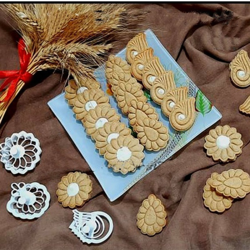 کاتر شیرینی پزی به گز مدل پر طاووس مجموعه 2 عددی
