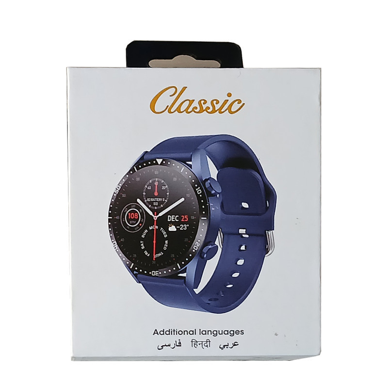 ساعت هوشمند مدل CLASSIC 3 TALK LITE دارای قابلیت های کنترل موسیقی (Music Player)، کنترل سطح اکسیژن خون بند سیلیکون