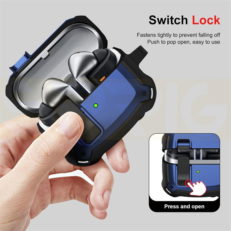 کاور اسپریگ مدل Eggshell-Lock مناسب برای کیس سامسونگ Galaxy Buds 3  3 pro