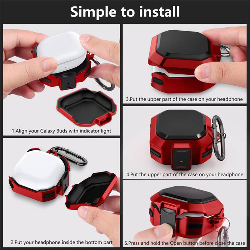 کاور سامورایی مدل Quad-10 مناسب برای هدفون سامسونگ Galaxy Buds Live  Buds Pro  Buds 2  Buds 2 Pro