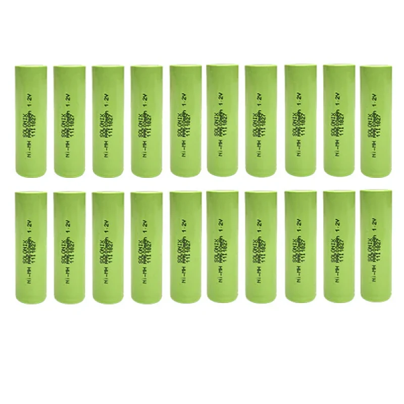 باتری قلمی قابل شارژ سولونیکس مدل Ni-MH صنعتی 600mAh بسته 20 عددی