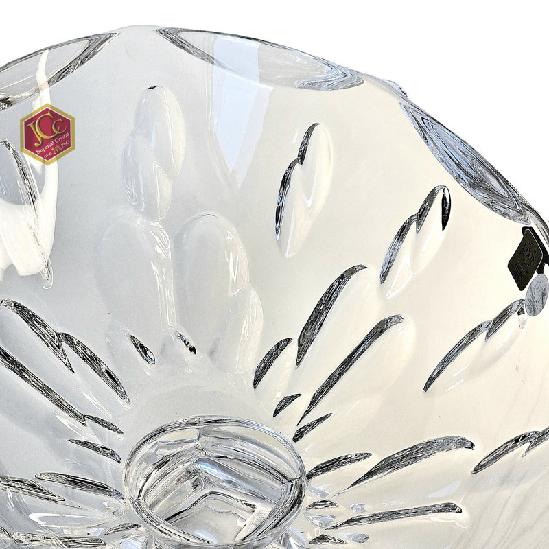 میوه‌خوری پایه‌دار جهان کریستال مدل اسپارکل جی سی سی، مناسب سرو و پذیرایی، شستشو با دست و ماشین ظرفشویی، ابعاد 38×26×18 سانتی‌متر، وزن 4400 گرم، دارای جعبه