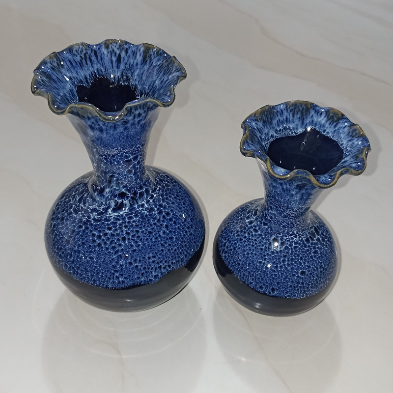 گلدان دکوری مدل شره ای رومیزی مجموعه 2 عددی
