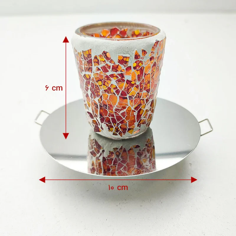 قاب چراغ هالوژن مدل دکوراتیو طرح کریستال پایه G4 کد G15 بسته 2 عددی