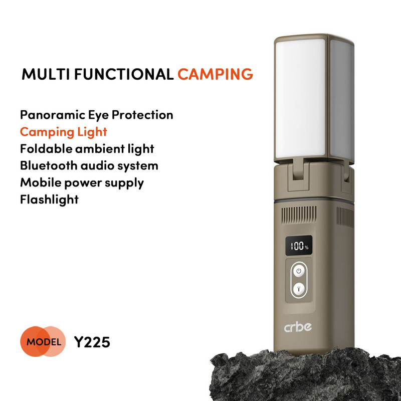 اسپیکر بلوتوثی قابل حمل کربی مدل Y225 POWERBANK&CAMPING LIGHT