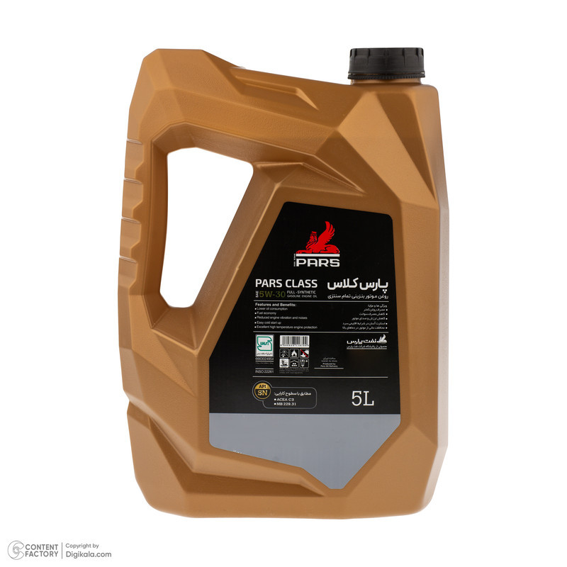 روغن موتور خودرو بنزینی نفت پارس مدل SN 5W30 Renew حجم 5 لیتر
