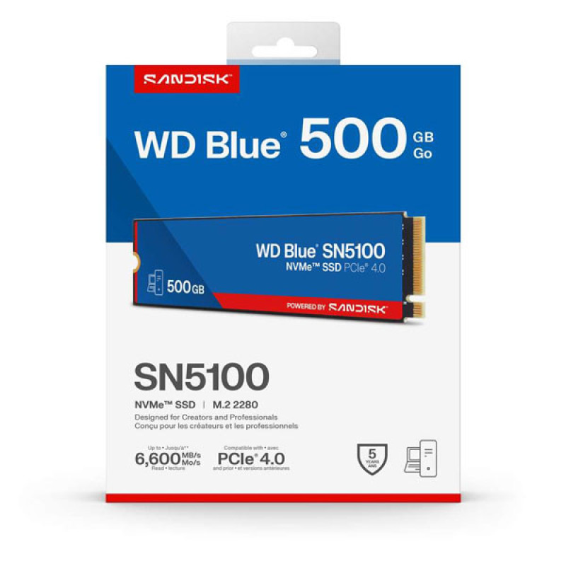 اس اس دی اینترنال PCIe Gen4 x4 وسترن دیجیتال مدل SN5100 ظرفیت 500 گیگابایت