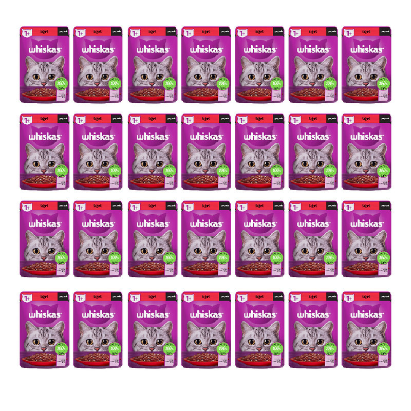 پوچ ویسکاس مدل گوشت گاو وزن 85 گرم بسته 28 عددی