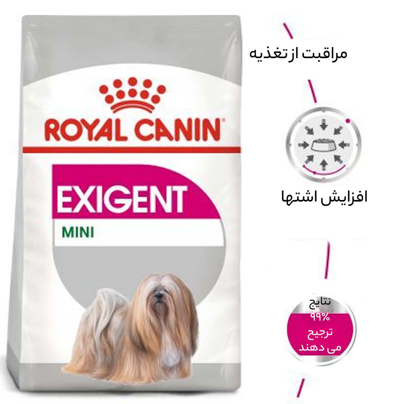 غذای خشک سگ نژاد کوچک رویال کنین مدل Mini Exigent بد غذا وزن 3 کیلوگرم