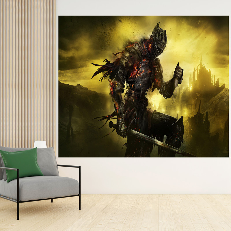 تابلو شاسی مدل گیمینگ طرح پوستر بازی کامپیوتر ی دارک سولز dark souls کد 1091