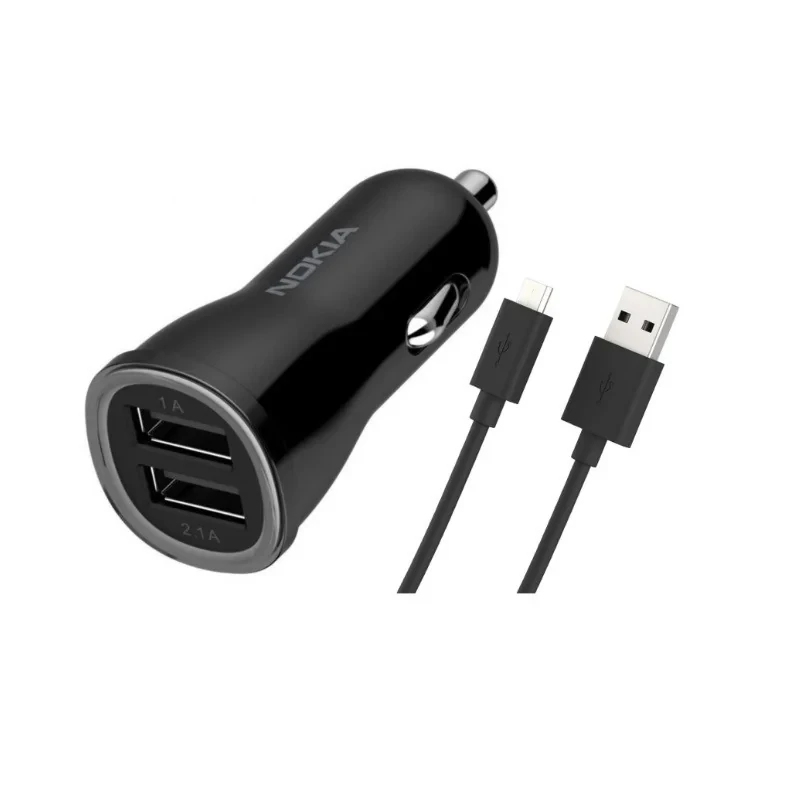 شارژر فندکی 10 وات نوکیا مدل DC-310C به همراه کابل تبدیل MicroUsb