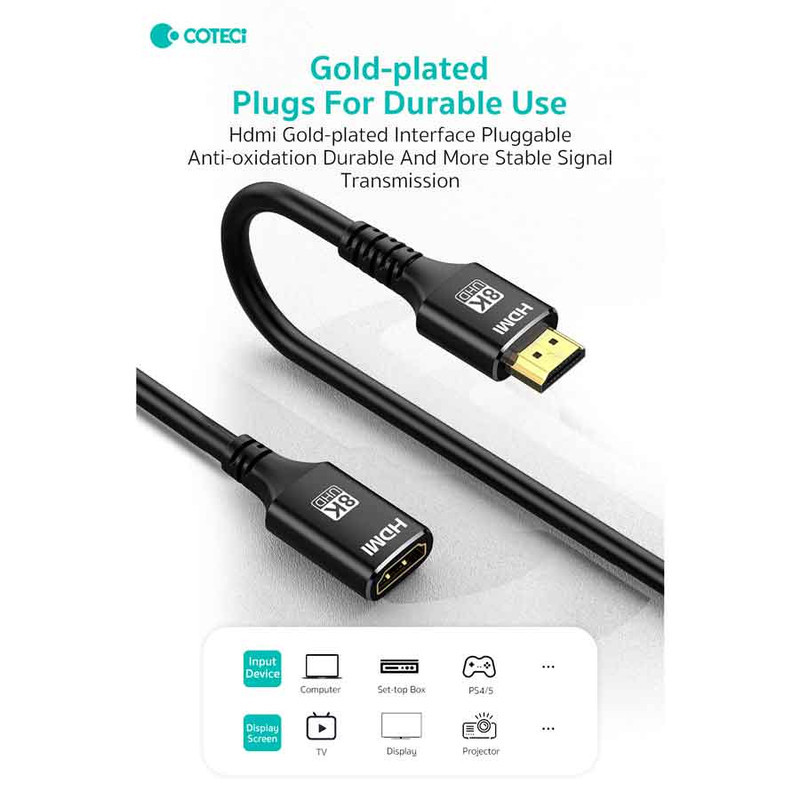 کابل افزایش طول HDMI کوتتسی مدل 87413 طول 1.0متر
