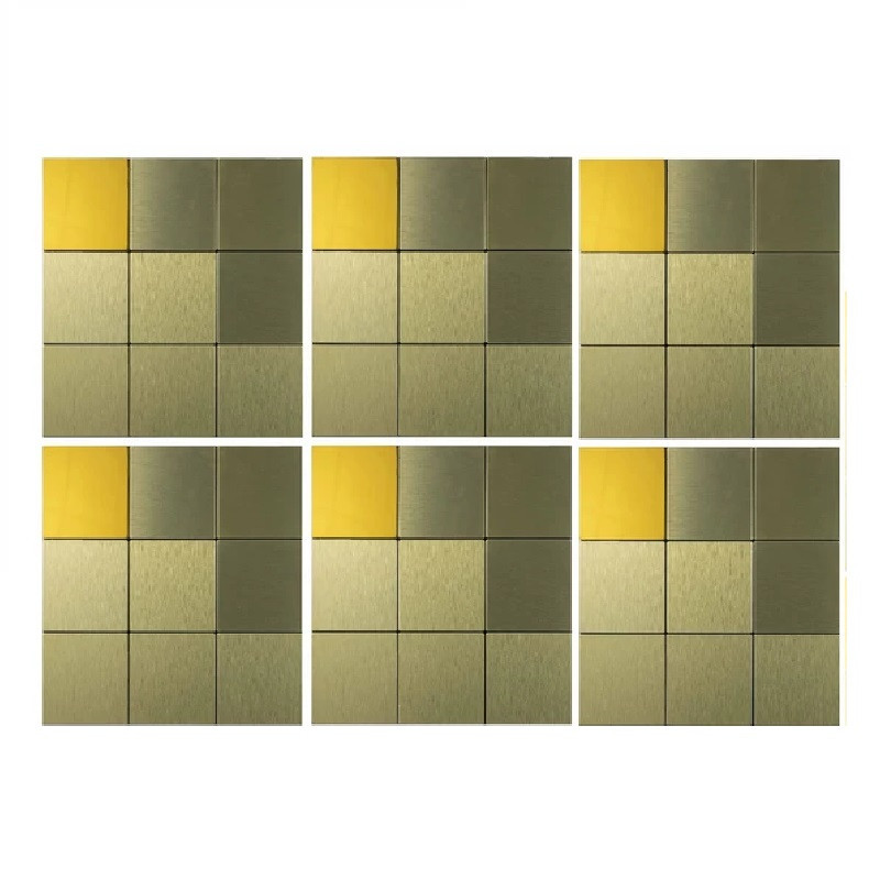 دیوارپوش مدل تایل بین کابینتی پشت چسبدار کد 9009g بسته 6 عددی
