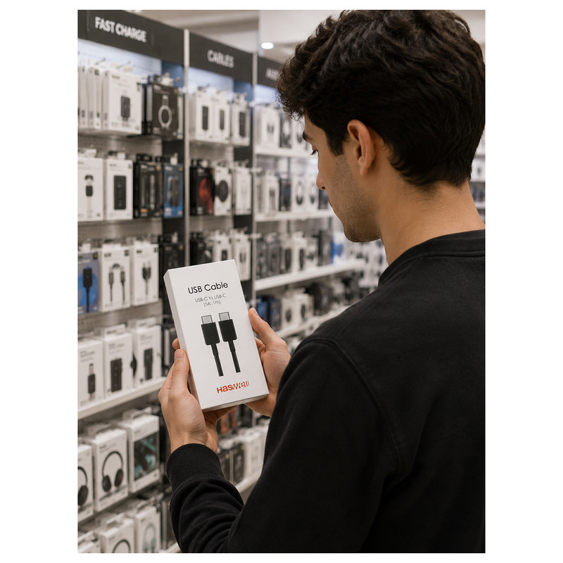 کابل USB-C هزول مدل 45W5A طول 1 متر