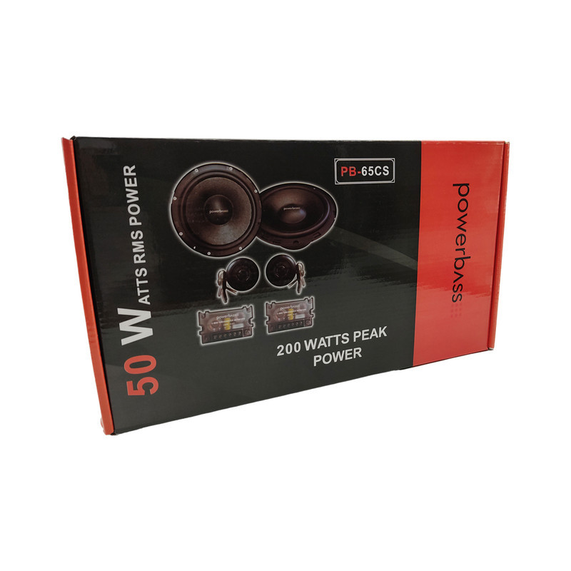 کامپوننت پشت و جلو خودرو پاوربیس مدل PB-65CS سایز 6.5 اینچ بسته 6 عددی