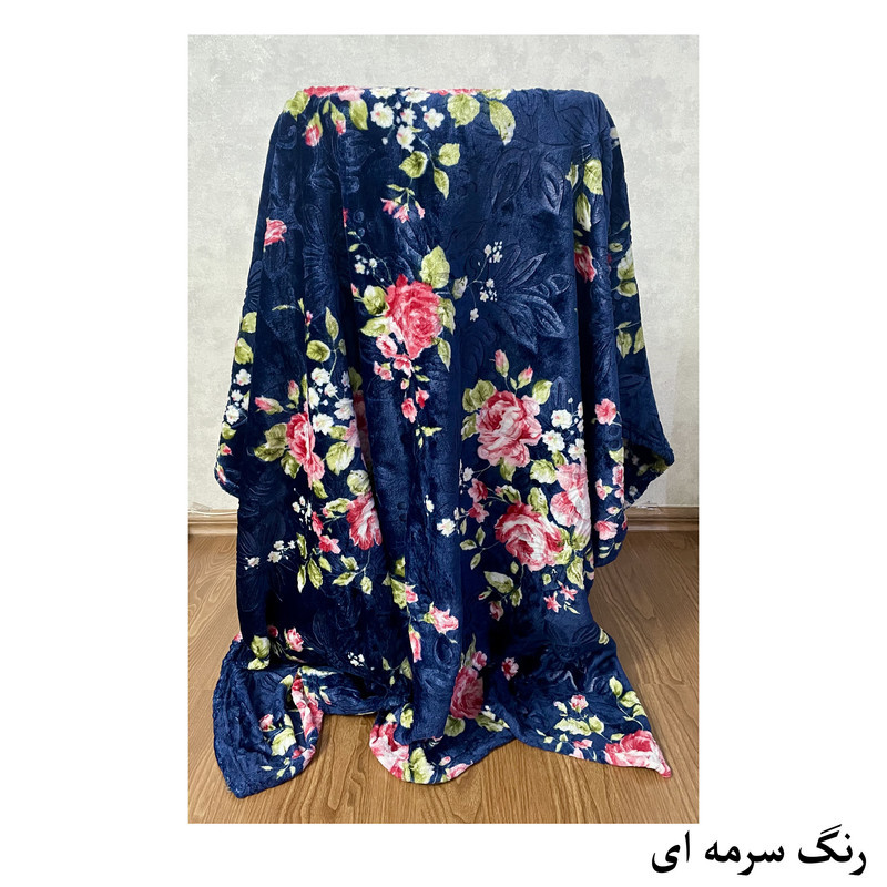 پتو 1 نفر هنرمند مدل گل ابریشمی  سایز 220x160 سانتی‌متر