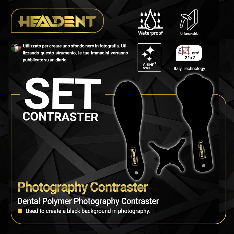 ست فتوکنتراستر فتوگرافی دندانپزشکی هیلدنت مدل halfset بسته 3 عددی