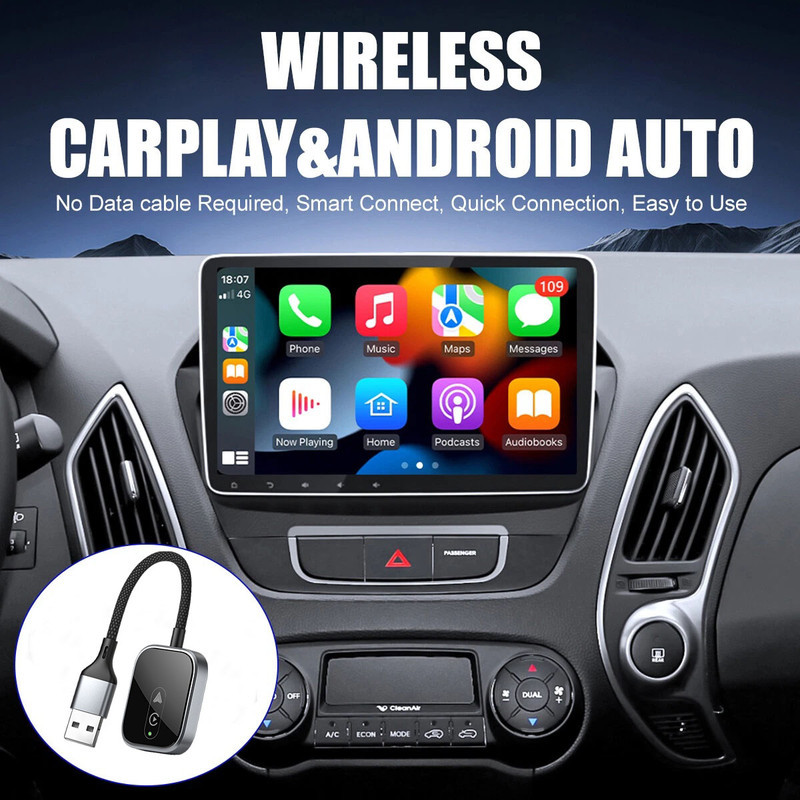 کارپلی و اندروید اتو مدل CarplayAndroid Auto به همراه مبدل USB به Type-C