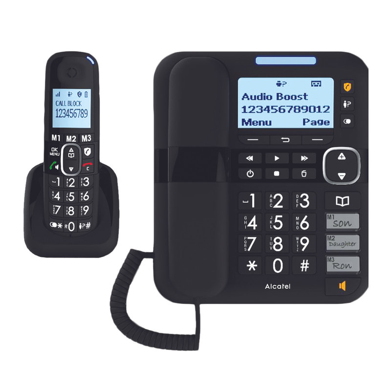 تلفن با سیم آلکاتل مدل XL785 Combo Voice FR به همراه 1 عدد گوشی بی‌ سیم