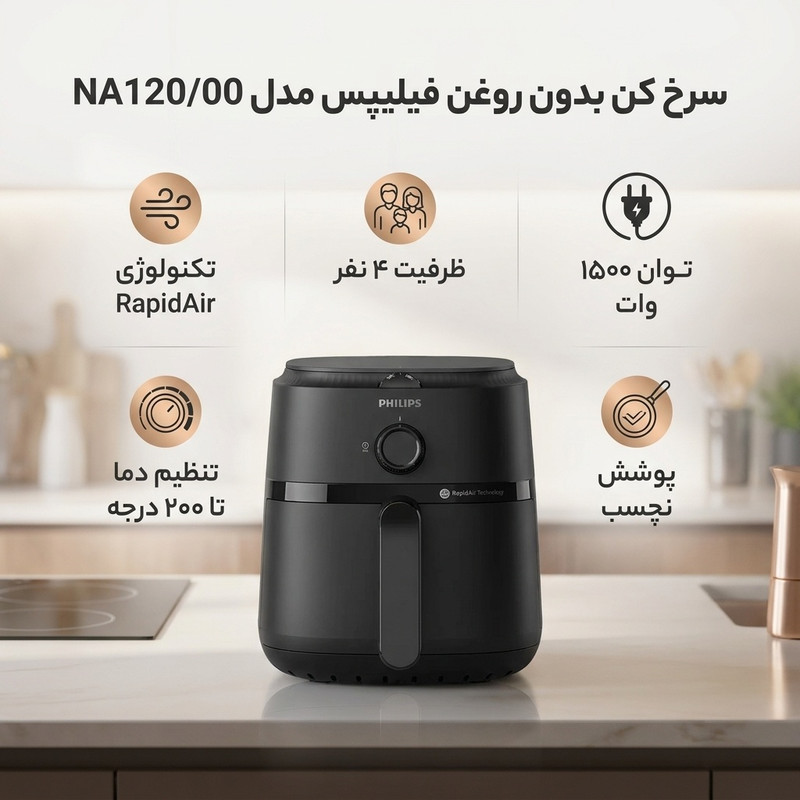 سرخ کن بدون روغن فیلیپس مدل NA12000